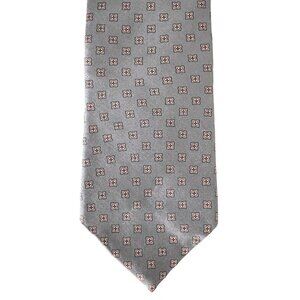 Rare Nordstrom Vintage Gray Silk Demure Luxury Necktie Italy 57"L 3.25"W Unique